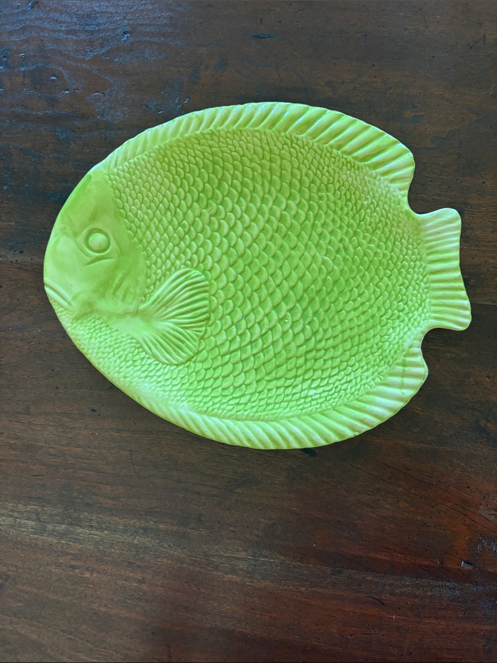 Vintage Style-Eyes by Baum Bros Embossed Fish Plate